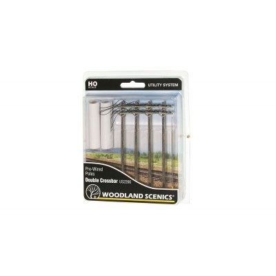 WS2266 HO PRE-WIRED POLES DOUBLE CROSSBAR