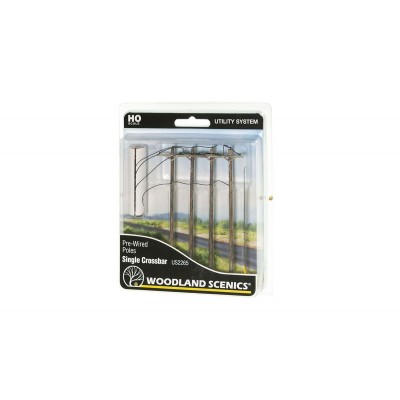 WS2265 HO PRE-WIRED POLES SINGLE CROSSBAR