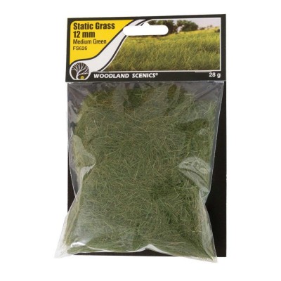 WS626 STATIC GRASS, medium green, 12mm