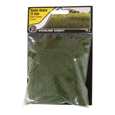 WS625 STATIC GRASS, dark green, 12mm