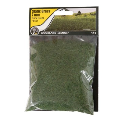 WS621 STATIC GRASS, dark green, 7mm