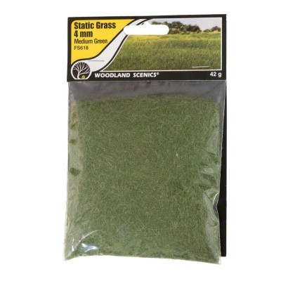 WS618 STATIC GRASS, medium green, 4mm