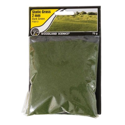 WS613 STATIC GRASS, dark green, 2mm