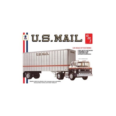 AMT1326 FORD C600 US MAIL TRUCK w USPS trailer 1/25 *