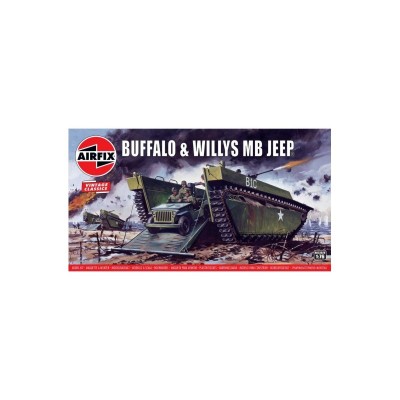 AIR02302V BUFFALO AMPHIBIAN LVT & JEEP 1/76