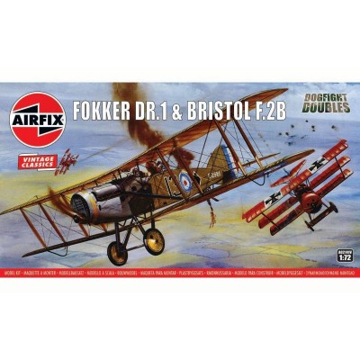 AIR02141V FOKKER DR TRIPLANE & BRISTOL FIGHTER, Vintage, 1/72