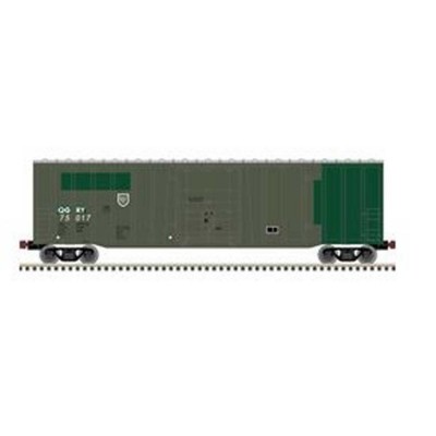 ATL20006079 HO NSC 50' PLUG DOOR BOX CAR-QUEBEC GATINEAU 75106, green/white