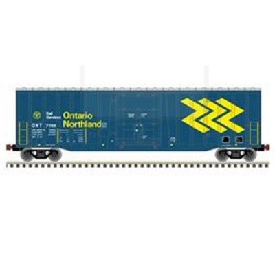 ATL20006087 HO NSC 50' PLUG DOOR BOX CAR-ONTARIO NORTH.7701, blue/yellow