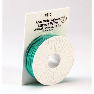 ATL317 GREEN WIRE, stranded 20AWG-50' spool