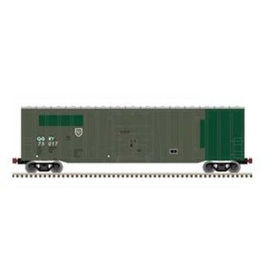 ATL50005458 N NSC 50' PLUG DOOR BOX CAR-QUEBEC,GATINEAU 75117, green/white