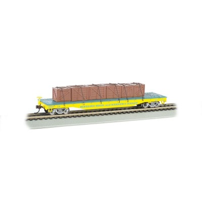 BAC16605 HO-RING.BROS.FLAT CAR W/CRATE LOAD119 *