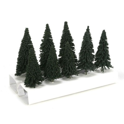 BAC32101 N SCALE TREES-3"-4" PINE TREES (9) *1