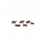 BAC33102 HO MIN.FIGURES, cows- brown/white