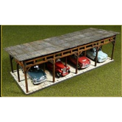 BAC39102 HO SCALE LASER-CUT CAR SHED KIT