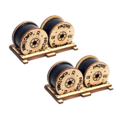 BAC39108 HO SCALE CABLE DRUMS(2PK) *1