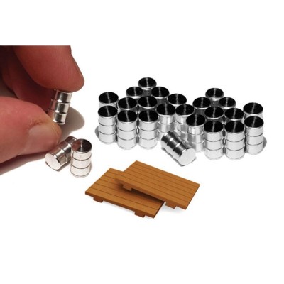 BAC39109 HO SCALE OIL DRUMS(ALUM,24PK,2PALLETS)*1