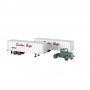 BAC42233 HO 50'S 60'S TRUCK CAB & 2 PIG-BACK T-CP