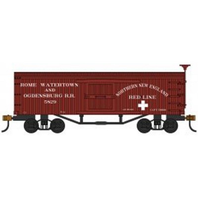 BAC72312 HO OLD TIME BOX CAR-Rome/Watertown/Ogdensburg railroad