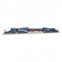 BAC80511 HO SCHNABEL CAR W/RETORT/CYL.LOAD-BLU-BL