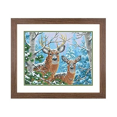 DIM91806 WHITETAIL WINTER, 14x11"