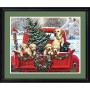 DIM91773 HOLIDAY PUPPY TRUCK, 20x16 X