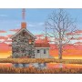 DIM91743 HOME AT SUNSET, 20x16