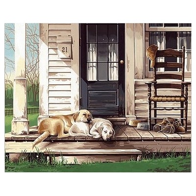 DIM91742 LAZY DOG DAY, 20x16