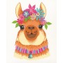 DIM91738 FLOWERY LLAMA, 8x10