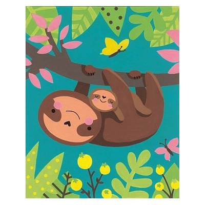 DIM91692 SLOTH AND BABY, 8x10