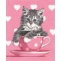 DIM91691 KITTEN TEA CUP, 8x10