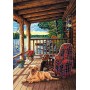 DIM91674 LOG CABIN PORCH, 14x20