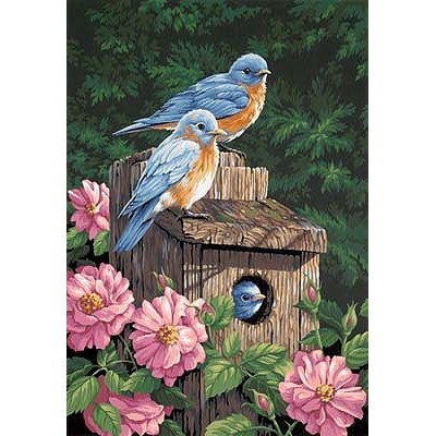 DIM91401 GARDEN BLUEBIRDS, 14x20