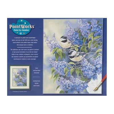 DIM91361 CHICKADEES AND LILACS, 11x14