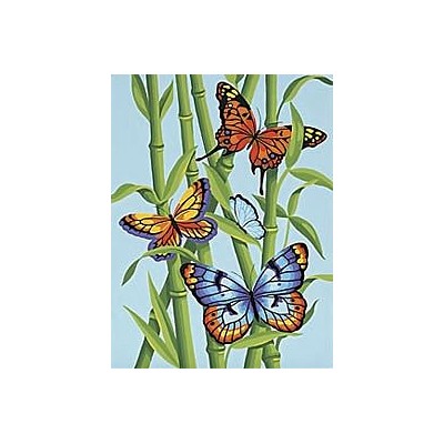 DIM91258 BUTTERFLIES AND BAMBOO, 9x12