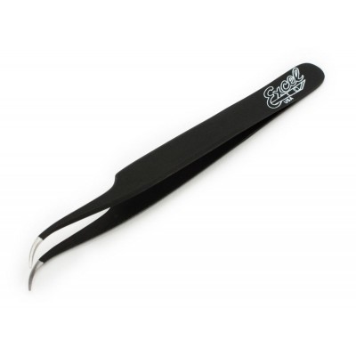 EXE30420 SLANT POINT TWEEZERS (black) 4.5"