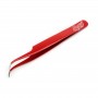 EXE30426 SLANT POINT TWEEZERS, red 4.5"