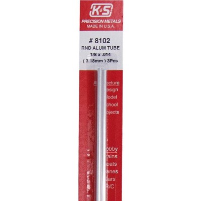 KSE8102 ALUMINUM TUBE 1/8 (3pc/card) *5