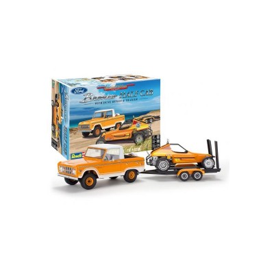 RMX7228 FORD BRONCO HALF CAB w dune buggy/trailer, 1/25