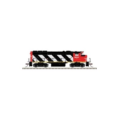 ATL10004401 HO GP40-2W LOCO-SILVER-sound ready-C.N.-(zebra)9638-B