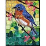 SUN70716 STAINED GLASS BLUEBIRD, 1000, 20