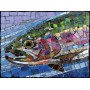 SUN70711 STAINED GLASS RAINBOW TROUT, 1000, 20