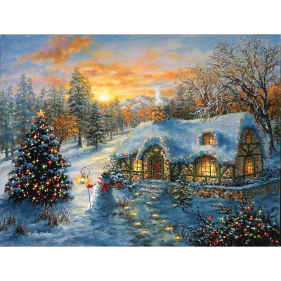 SUN19224 CHRISTMAS COTTAGE, 500, 18x