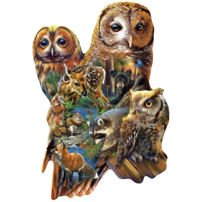 SUN97055 FOREST OWLS, shape 22