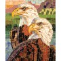 SUN70722 STAINED GLASS EAGLES, 1000, 23