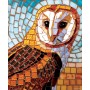 SUN70703 STAINED GLASS OWL, 1000 22