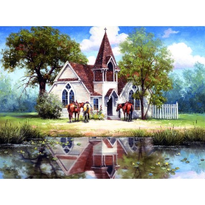 SUN16846 REFLECTIONS OF A COUNTRY CHURCH, 1000, 24