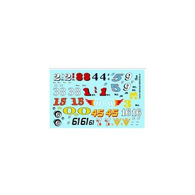 GOF11015 VINTAGE MODIFIED NUMBERS DECAL SHEET