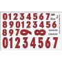 GOF11018 NUMBERS RED & BLACK RACING DECAL SHEET