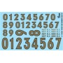 GOF11028 GOLD NUMBERS DECAL SHEET