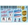 GOF11066 DELIVERY VAN DECALS, UPS etc 1/24-1/25